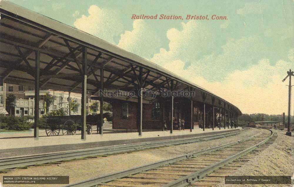 Postcard: Railroad Station, Bristol, Connecticut